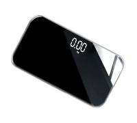 Mikikit Báscula Electrónica Digital Compacta para Viajes y Uso Doméstico, Mini Báscula Recargable Superficie Espejo y 4 Sensores, Adecuado para Mujeres y Niñas