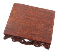 Mikikit Base de Madera Maciza para Exhibición de Figuras y Jardineras Soporte Cuadrado Artesanal con Tallado Raíz Estable y Elegante para Decoración del Hogar