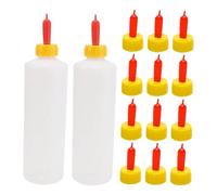 Mikikit Biberones para Cabritos con Tetinas Reutilizables de Kit de Alimentación Natural para Pequeños Animales Botella Duradera para Granja y Viaje