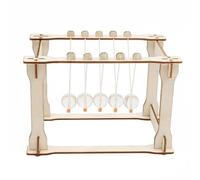Mikikit Bolas de equilibrio de cuna de Newton, kit de experimentos de ciencia física de fácil montaje, modelo de péndulo educativo para oficina, aula y decoración de escritorio del hogar