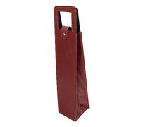 Mikikit Bolsa De Mano para Vino Tinto Marrón, Bolsa para Envasar Botella De Vino De Piel, 1 Unidad, Diseño Reutilizable, para Obsequio y Fiestas Navideñas