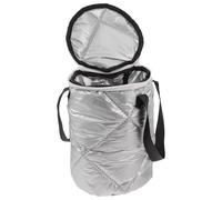 Mikikit Bolsa Térmica Almuerzo Redonda Pequeña Aislamiento Térmico Reforzado Diámetro 16 CM Altura 24 CM Portátil para Picnic y Trabajo Bolsa Térmica para Alimentos