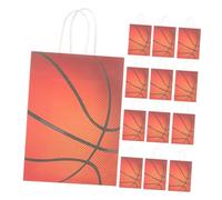 Mikikit Bolsas De Baloncesto Pequeñas para Fiesta De Obsequio, Papel Resistente, Pack De 24 Unidades, Decorativas para Cumpleaños y Eventos Deportivos, Uso Reutilizable y Portátil