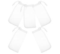 Mikikit Bolsas de Filtro Juego de 5 de Nylon Reutilizables para Acuario con Malla de 180 de Agua y Salada
