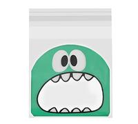 Mikikit Bolsitas Autoadhesivas para Galletas 300 Pcs Bolsas de Plástico Dibujos Animados 13X10Cm Cumpleaños y Fiestas Diseño Divertido para Niños