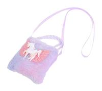 Mikikit Bolso Bandolera Unicornio de Peluche para Niñas Pequeñas Bolso Pequeño con Correa para Fiesta y Uso Diario Regalo para Niñas y Pequeños Diseño Lindo y Práctico Tie-Dye