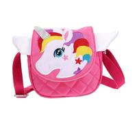 Mikikit Bolso Bandolera Unicornio Dibujos Animados Mini Niño Pequeño Rosa Fucsia Correa Ajustable Bolso Hombro Informal para Uso Diario y Paseo
