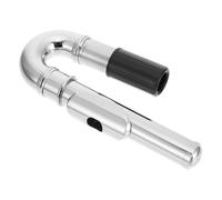 Mikikit Boquilla Curva para Flauta Travesera de Plata Niquelada, Accesorio Metálico Resistente para Músicos y Estudiantes, Instalación Sencilla para Reemplazo Rápido en Conciertos y