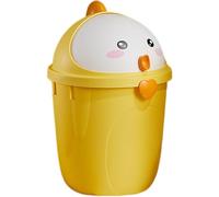 Mikikit Bote de Basura con Tapa Forma de Cubo de Residuos Decorativo y Compacto para Oficina y Hogar Resistente Gran Capacidad para Mantener Orden Dormitorio y Sala