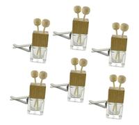 Mikikit Botella De Aceite Esencial Aromático 8ml 6 Unidades Para Coche y Baño Diseño De Cubierta De Madera Ambiental Fragancia