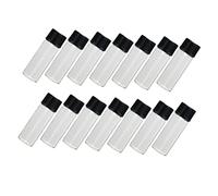 Mikikit Botellas de Viaje para Cosméticos y Aceite Esencial 50 Unidades 5 Ml Transparentes Tapa Negra a Prueba de Fugas para Uso Personal y Viajes de Belleza