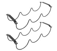 Mikikit Botellero Metálico Independiente Apilable para 3 Botellas Soporte Compacto para Vino Organizador de Mostrador Adecuado para Cocina y Sala Juego de 2 Unidades para Espacios