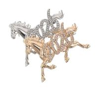 Mikikit Broche de Caballo del Zodíaco Chino 2026, Pin de Solapa de Aleación de Zinc con Gemas de Imitación, Accesorios para Mujer y Hombre, Obsequio Simbólico para Año Chino, Moda