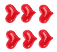 Mikikit Broche de Corazón Rojo Pequeño 6 Piezas Alfiler para Mujer en Forma de Corazón para San Valentín Accesorio Romántico para Ropa Obsequio Adecuado para Bodas y Día Madre