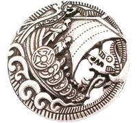 Mikikit Broche para Mujer en Aleación de Zinc Diseño de Barco Vikingo Vintage, Accesorio Decorativo Único y Llamativo para Complementar Vestido o Bufanda