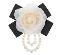 Mikikit Broches de Flores Delicadas para Ropa Pin Decorativo Lazo y Detalle Ramillete Pequeño para Solapa Sombrero y Chal Accesorio para Mujer