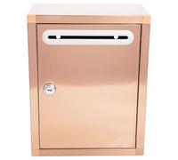 Mikikit Buzón Metálico Colgante de Acero Inoxidable 27X21X11 CM para Sugerencias y Quejas Resistente al Agua Intemperie Cierre Metálico para Oficina Escuela y Negocio