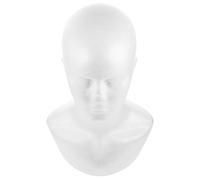 Mikikit Cabeza de Maniquí de Exhibición de Plástico Blanco con Base Grande, Varios Estilos, Fácil de Mover y Resistente al Viento para Aprendizaje de Pintura y Fotografía Varios estilos
