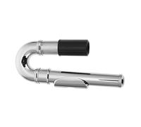 Mikikit Cabezal de Repuesto para Flauta de Metal Plateado Diseño Curvado, Instalación Sencilla y Acabado Fino para Uso en Instrumentos de Viento