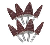 Mikikit Cabezales Abrasivos Cónicos 8 Piezas para Amoladora Eléctrica Discos de Láminas de Papel de Lija 6 MM Mango Ruedas Abrasivas para Metal Madera y Plástico Accesorios de Lijado