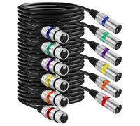Mikikit Cable de Micrófono Xlr Macho a Hembra para Refuerzo de Sonido 6 Piezas de 6mm Doble Blindaje y Carcasa Metálica de Cobre en Conferencias y Conciertos