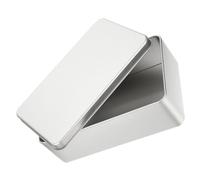 Mikikit Caja De Hojalata Rectangular Para Pasteles 1 Pieza 180x110x55 Mm Tapa Adecuado Para Galletas y Dulces Contenedor Navideño Para Decoración y Regalos