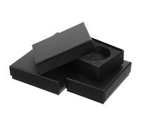 Mikikit Caja de Reloj de Bolsillo de Cartón Negro para 4 Piezas Cojines Removibles, Organizador Compacto Adecuado para Uso Comercial y Almacenamiento Seguro