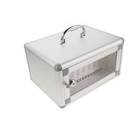 Mikikit Caja de Teléfono Aula Transparente 8 Ranuras Portátil con Cerradura Individual Aleación de Aluminio Almacenamiento Seguro para Estudiantes y Escuelas