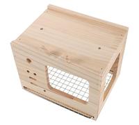 Mikikit Caja Nido de Madera para Periquitos y Loros Desmontable y Fácil de Limpiar con Puerta Hueca para Cría Segura y Cómoda Jaulas Estándar