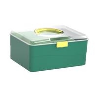 Mikikit Caja Organizadora Médica Portátil de Gran Capacidad Doble para Almacenamiento y Emergencia con Asa Ergonómica Resistente y Sellada para Botiquín de Primeros Auxilios el Hogar y