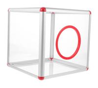 Mikikit Caja Transparente Cúbica para Rifas con Ranura Multifuncional para Donaciones y Acrílico Seguro para Eventos y Fiestas