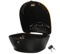 Mikikit Caja Trasera Pequeña para Motocicleta Amarilla, Estuche de Almacenamiento Plástico Resistente, Maletero Trasero Práctico para Scooter, Uso Urbano y Diario