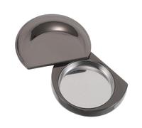 Mikikit Caja Vacía para Bálsamo Labial de 5 Ml Tapa Deslizante, Aleación de Zinc Negro Protección Resistente, Diseño en Forma de Luna Adecuado para Almacenamiento de Viaje