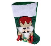 Mikikit Calcetín Navidad Decorativo con Colgador Diseño Tridimensional de Soldado Verde para Decoración Festiva Reutilizable para Chimeneas Árboles y Fiestas Familiares