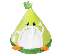 Mikikit Cama para Mascotas Interior Tipo Tienda Triángulo Verde M 50x50 Cm, Casa Cálida y Acogedora para Gatos, Perros Pequeños y Cachorros, Nido Portátil para Invierno y Espacios