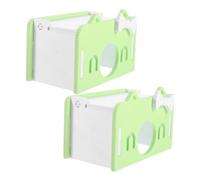 Mikikit Casas para Hámsteres de Plástico PVC Resistentes a Mordeduras y Seguras para Comer, 2 Piezas en Color Verde Claro Ideales para Entrenamiento y Escondite