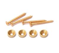 Mikikit Casquillo de Unión Metálica Dorado para Mástil de Guitarra Eléctrica, 4 Piezas, Fácil de Instalar y Conveniente para Conectar Cuerpo y Mástil
