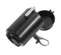 Mikikit Cenicero de Bolsillo Portátil Negro con Tapa Grande y Alta Capacidad Resistente Olores para Viajes Coche y Uso Exteriores y Hogar