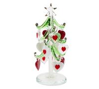 Mikikit Centro de Mesa de Cristal en Forma de Corazón para San Valentín, Adorno Miniatura de Vidrio Transparente Base Estable para Decoración Romántica del Hogar y Eventos Obsequios