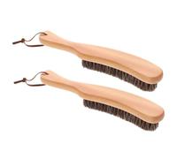 Mikikit Cepillo De Limpieza Para Quitar Polvo De Ropa Cerdas De Crin De Caballo Suavizadas, Juego De 2 Piezas, Antiestático, Portátil, Para Suéteres y Fieltro, Uso Hogar y Cuidado Personal