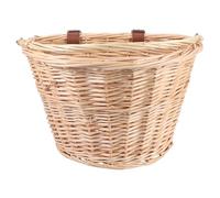 Mikikit Cesta de Ratán para Bicicleta con Asa Cesta Delantera Natural de Sauce para Original Madera para Almacenamiento y Paseo al Aire Libre Color Aleatorio Color Aleatorio