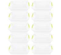 Mikikit Cestas de Plástico Color Aleatorio para Almacenamiento 10 Asa Ligera y Diseño Estilizado Paquete de 10 Unidades Organizador Adecuado para Cocina y Baño