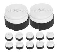 Mikikit Cinta de Agarre Elástica Perforada para Raqueta de Tenis y Bádminton Blanca 12 Piezas Absorbente de Sudor Sobregrip Antideslizante para Deportes de Raqueta y Pesca