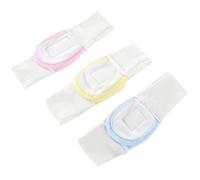 Mikikit Cinturón para Pañales de de Algodón 100% Borde Delicado, Ajustable y Seguro, Incluye 3 Piezas para Recién Nacidos y Uso Cómodo Diario