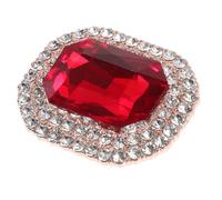 Mikikit Clip para Zapatos de Boda Gemas de Imitación, Adorno Desmontable de Aleación Rojo para Tacones Altos que Añade Elegancia y Glamour