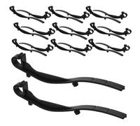 Mikikit Clips de malla para protección de canalones 20 unidades ABS negros para instalación de protectores en sistemas de eavestrough para propietarios y profesionales