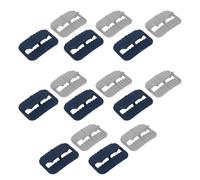 Mikikit Clips para Bolsas de Basura de Cocina 16 Unidades 8 Azules 8 Grises de Plástico Resistente Sujetadores Reutilizables Compatibles Botes de Basura para Hogar Oficina y Baño