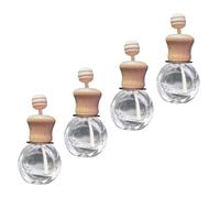Mikikit Clips para Botellas de Perfume Interior del Coche Diseño de Madera y Vidrio, Ideales para Crear un Ambiente Fresco Celebracion Verano