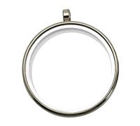 Mikikit Colgante De Collar Redondo De Acero Inoxidable 20 Mm Para Niños y Adultos, Plateado, Apertura Rosca, Joyería Diy Para Fotos Fiestas y San Valentín