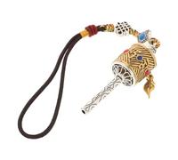 Mikikit Colgante de Rueda de Oración Budista Vintage para Coche, Accesorio de Buena Suerte y Amuleto de Protección Tibetano, Decoración Interior Seis Palabras, Accesorio para Colgar
